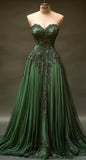 Classy Ball Gown Sweetheart Green Tulle Prom Dress Aesthetic For Teens Formal Dresses Party Outfits Prom Gown HZ0311