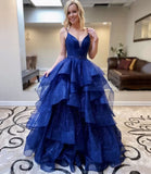 Classy Ball Gown Blue Tulle Long Inspo For Women Girls Formal Party Gowns Long Formal Prom Dresses HZ0311