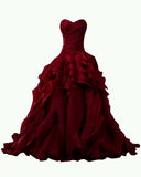 Classy Ball Gown Strapless Burgundy Long Inspo For Women Girls Formal Party Gowns Long Formal Prom Dresses HZ0311
