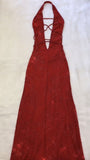 Exquisite A Line Halter Red Sequin Backless Long Prom Dresses Formal Party Dress Prom Gown HZ0311