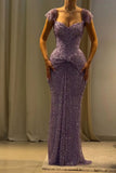 Modest Senior Prom Dresses High Schools Inspiration Mermaid Sweetheart Lilac Sequins Semi Formal Grad Long Prom Dress For Teens HZ0311