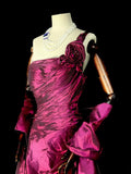 Vintage Mermaid One Shoulder 2000s Pink With Cape Senior Prom dresses High School Formal Dress HZ0311