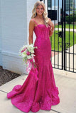 Shiny Blush Pink Sequins Mermaid Spaghetti Straps Long Beaded Prom Dress Party Gowns HZ0311