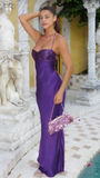Elegant Mermaid Spaghetti Straps Burgundy Deep Red Satin Long Prom Dresses Formal Party Gowns Vestidos De Dia HZ0311
