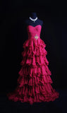 Retro A line Sweetheart Pink Chiffon Layers Tiered 2000s Long Prom Dresses Inspo 19th Birthday Outfits Formal Dress HZ0311