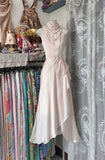 Classy A Line High Neck Pink Chiffon Sleeveless Senior Prom dresses High School Formal Dress HZ0311