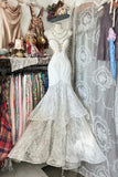 Retro 1950s Mermaid Sweetheart White Lace Long Formal Evening Dress Formal 18th Birthday Gowns Prom Dresses HZ0311