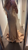 Sexy Prom Dresses Inspiration Mermaid Spaghetti Strap Champagne Semi Formal Party Dress For Teens High Schools HZ0311