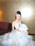 Princess Wedding Dresses Ball Gown Strapless Light Blue Tulle Pleated Brides Dress Style For Brides Fitted Long Bridal Gowns HZ0311