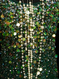 Vintage Mermaid Spaghetti Straps Green Sequin With Beads Bodice College Formal Outfit Long Prom Graduation Dresses For Teens HZ0311