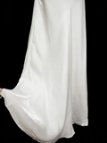 Vintage Fashion Night Aesthetic Mermaid Spaghetti Straps 80s 70s 90s White College Formal Outfit Long Prom Graduation Dresses HZ0311