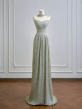 Romantic A Line Strapless Sage Green Long Prom Dresses Impress 18th Birthday Outfits Party Gown HZ0311