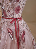 Cute Ball Gown Strapless Floral Tulle Lace Long Prom Dresses Impress 19th Birthday Outfits Prom Gown HZ0311