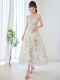Beautiful Ball Gown Sweetheart Floral Tulle Long Prom Dresses Formal Gowns Inspo Evening Outfit HZ0311