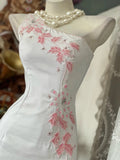 Retro 1950s Mermaid One Shoulder White Long Formal Evening Dress Formal 18th Birthday Gowns Prom Dresses HZ0311