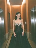 Classy A line Spaghetti Strap Beaded Prom Dress Aesthetic For Teens Formal Dress Party Outfits Prom Gowns HZ0311