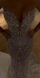 Timeless Wedding Dresses Mermaid Sweetheart White Tulle With Beaded Sequin Brides Dress Fitted Long Bridal Gowns HZ0311
