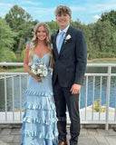 A Line Sweetheart V-Neck Blue formal dresses Bridesmaid Dresses evening gown Prom Dress HZ0311