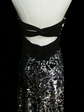 Classy A Line Strapless Sequins Long Senior Prom dresses High School Formal Dresses HZ0311