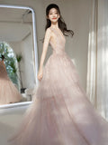 Cute Ball Gown Deep V Neck Pink Sequin Long Prom Dresses Impress 19th Birthday Outfits Prom Gown HZ0311