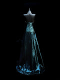 Whimsical High Low Dark Green With Beaded Bodice Long Prom Dresses Night Formal Dress HZ0311
