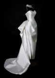 Plain Wedding Dresses Sheath Sweetheart Satin Pleated Brides Dress Fitted Long Bridal Gowns HZ0311
