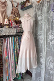 Classy A Line High Neck Pink Chiffon Sleeveless Senior Prom dresses High School Formal Dress HZ0311