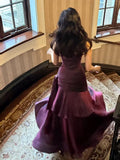 Elegant And Chic Asymmetrical Ruffle Cami Dresses Fashion Women Plain Party Prom Evening Modest Birthday Wedding Guest Dress HZ0311