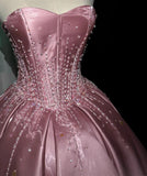 Beauty Prom Dress Sweetheart Beading Pleated Evening Dresses Birthday Party Outfits Gala Gown HZ0427