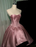 Beauty Prom Dress Sweetheart Beading Pleated Evening Dresses Birthday Party Outfits Gala Gown HZ0427