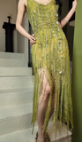 New Arrival Prom Dress Crew Neck Beading Evening Dresses Backless Gala Gown Cocktail Outfits HZ0427