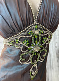 Elegant Prom Dress V-neck Crystal Evening Dress Gala Gown Cocktail Outfits HZ0427