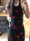Chic Prom Dress Black Crew Neck Beading Evening Dress Gala Gown Cocktail Outfits HZ0427