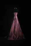 Sweetheart Satin A Line Prom Dresses Beaded Formal Evening Dress Formal Dress HZ0311