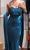 Elegant Prom Dress Satin Spaghetti Straps Cocktail Outfits Evening Dress Gala Gown HZ0427