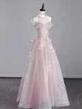 Modest A line Scoop Neck Pink Sequins Prom Dresses Inspiration Party Gowns Princess Formal Dress HZ0311