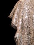 Sparkly Sequin Mermaid Spaghetti Strap Sequined Champagne Long Prom Dresses Inspiration Evening Gowns Formal Party Prom Dress HZ0311