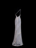 Sparkly Sequin Sheath One Shoulder White Sequined Long Prom Dresses Inspiration Evening Gowns Formal Party Prom Dress HZ0311