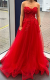 Beauty Prom Dress Red Sweetheart Pleated Tulle Long Gala Gown Evening Dress Party Outfits HZ0427