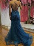 Pretty Prom Dress Spaghetti Straps Pleated Tulle Long Gala Gown Evening Dress Party Outfits HZ0427