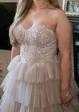 Delicate Prom Dress Sweetheart Pleated Tulle Long Gala Gown Evening Dress Party Outfits HZ0427