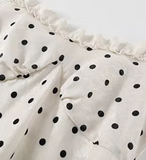 Chic Women Dress Spaghetti Straps Polka Dots Ruffle Birthday Party Outfits Seaside Dress Travel Dress HZ0427