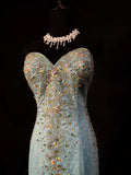 Sparkling Prom Dress Sweetheart Crystal Mermaid Formal Gown Evening Dress Gala Dress HZ0427