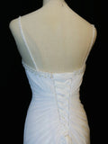 Elegant Prom Dress White Spaghetti Straps Pleated Formal Gown Evening Dress Gala Dress HZ0427