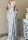 90s Retro Prom Dress Square Neck Imperial Dress Formal Gala Gown Evening Dress Party Outfits HZ0427