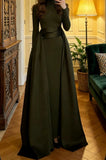 Elegant Prom Dress High Collar Gala Gown Formal Evening Dress Graduation Outfits HZ0427