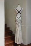 Stunning Prom Dress V-neck Backless Mermaid Gala Gown Evening Dress Birthday Party Outfits HZ0427