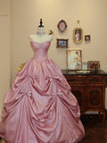 Stunning Ball Gown Pink Sweetheart Pleated Evening Dress Quinceanera Dress 18th Birthday Prom Gown HZ0427