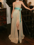 Stunning Prom Dress Champagne Gold Satin Sweetheart Gala Gown Evening Dress Graduation Dress HZ0427