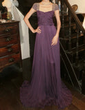 Gorgeous Prom Dress Square Neck Pleated Gala Gown Evening Dress Graduation Dress HZ0427